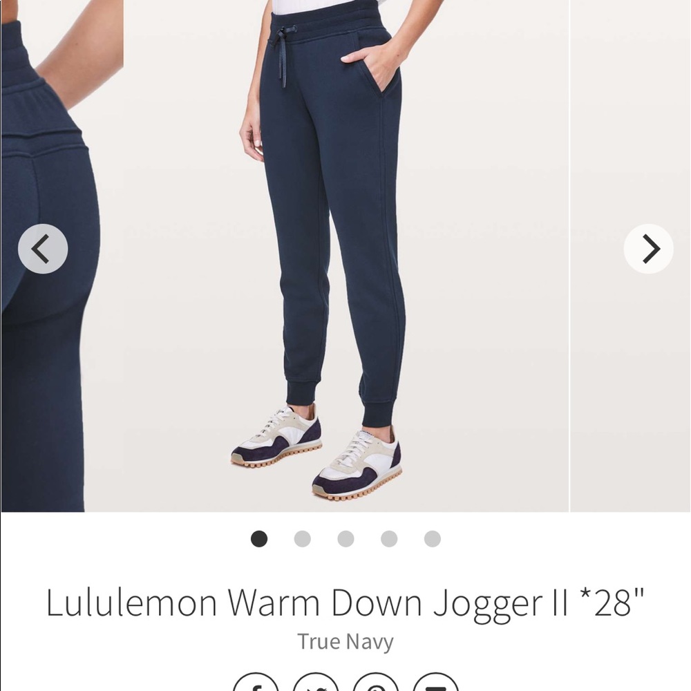 Warm down joggers